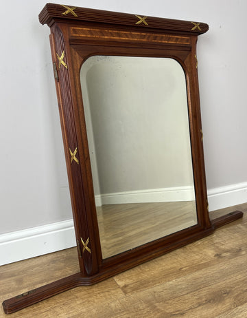 Mirror Antique French Walnut Wall Mirror Carved Decorative Frame LOT 61380