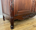 Wardrobe Antique French Style Walnut Two Door Carved Armoire LOT 6499