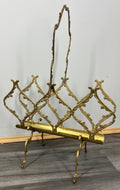Newspaper Rack Vintage French Style Brass Magazine Stand LOT 46330