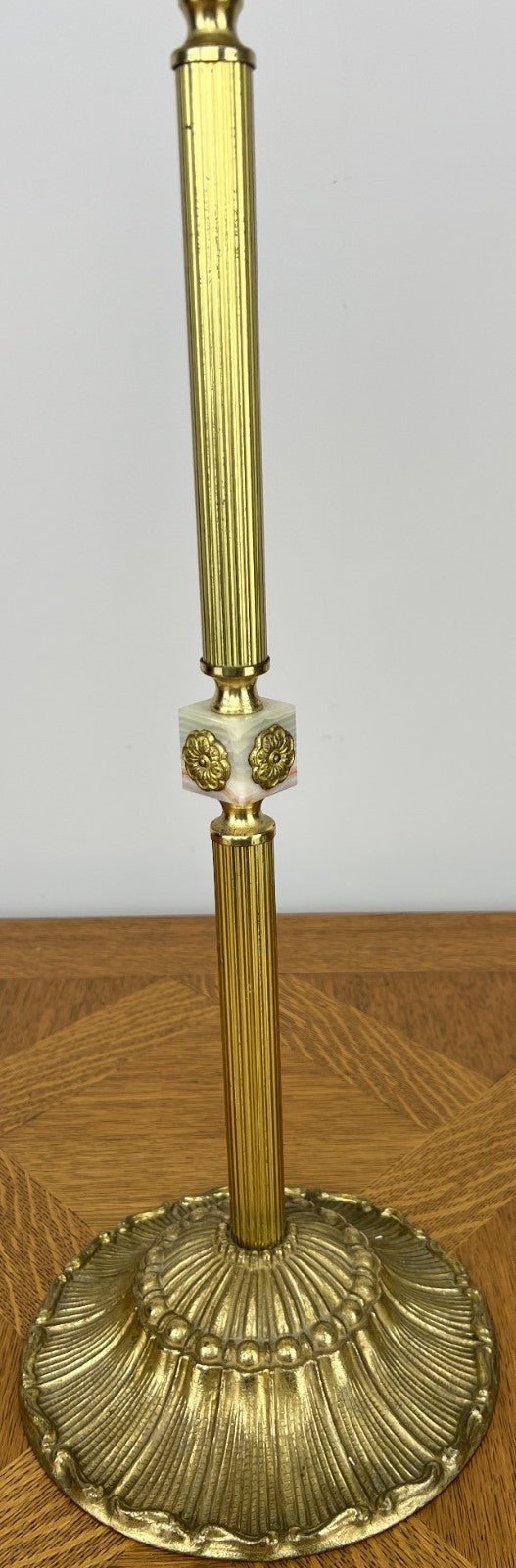 Ashtray Stand Vintage French Brass Onyx Crystal Floor Ashtray Stand LOT 60242