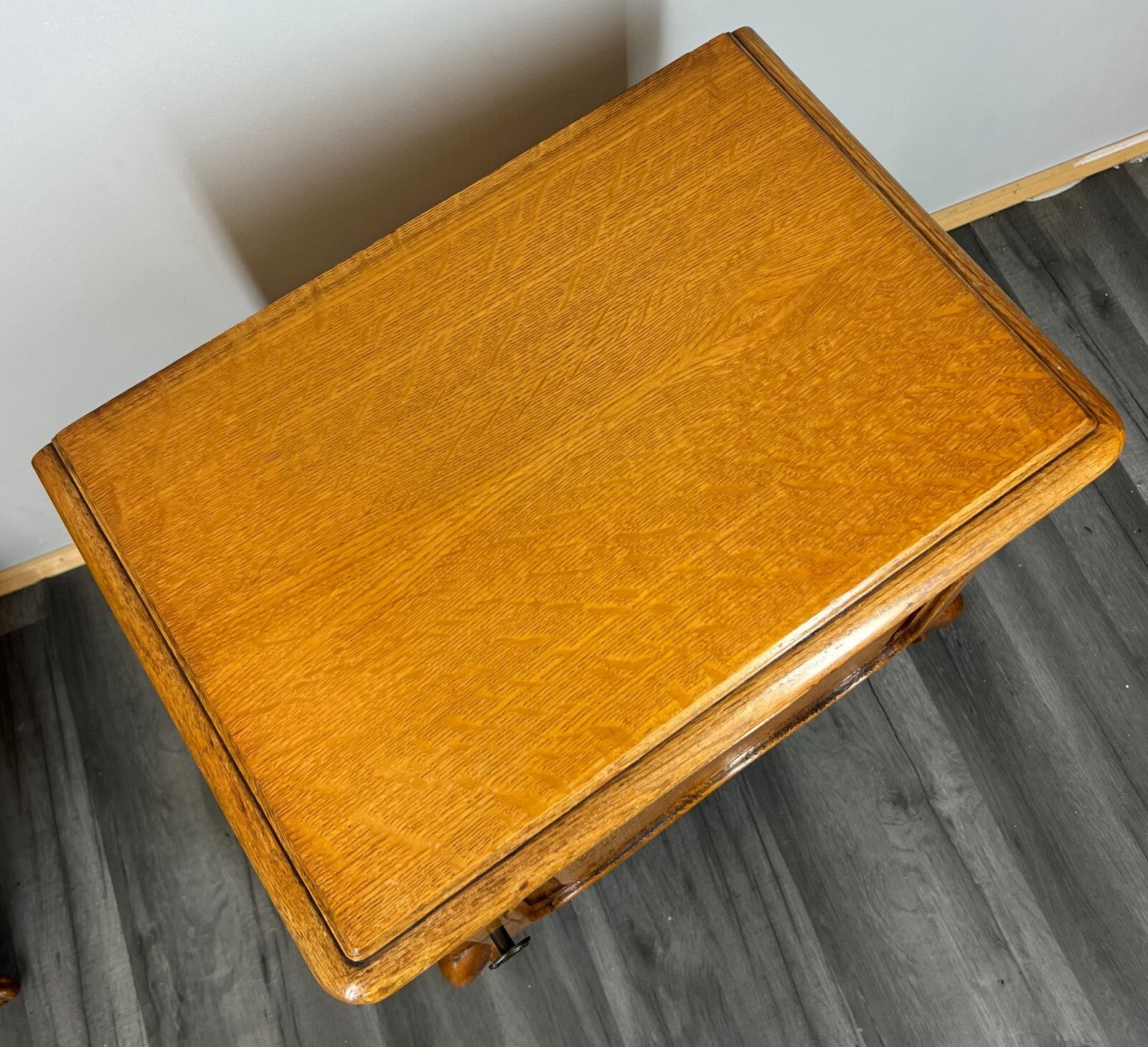 Pair of Bedside Tables Vintage French Louis XVI Oak Carved Cabinets LOT 26106