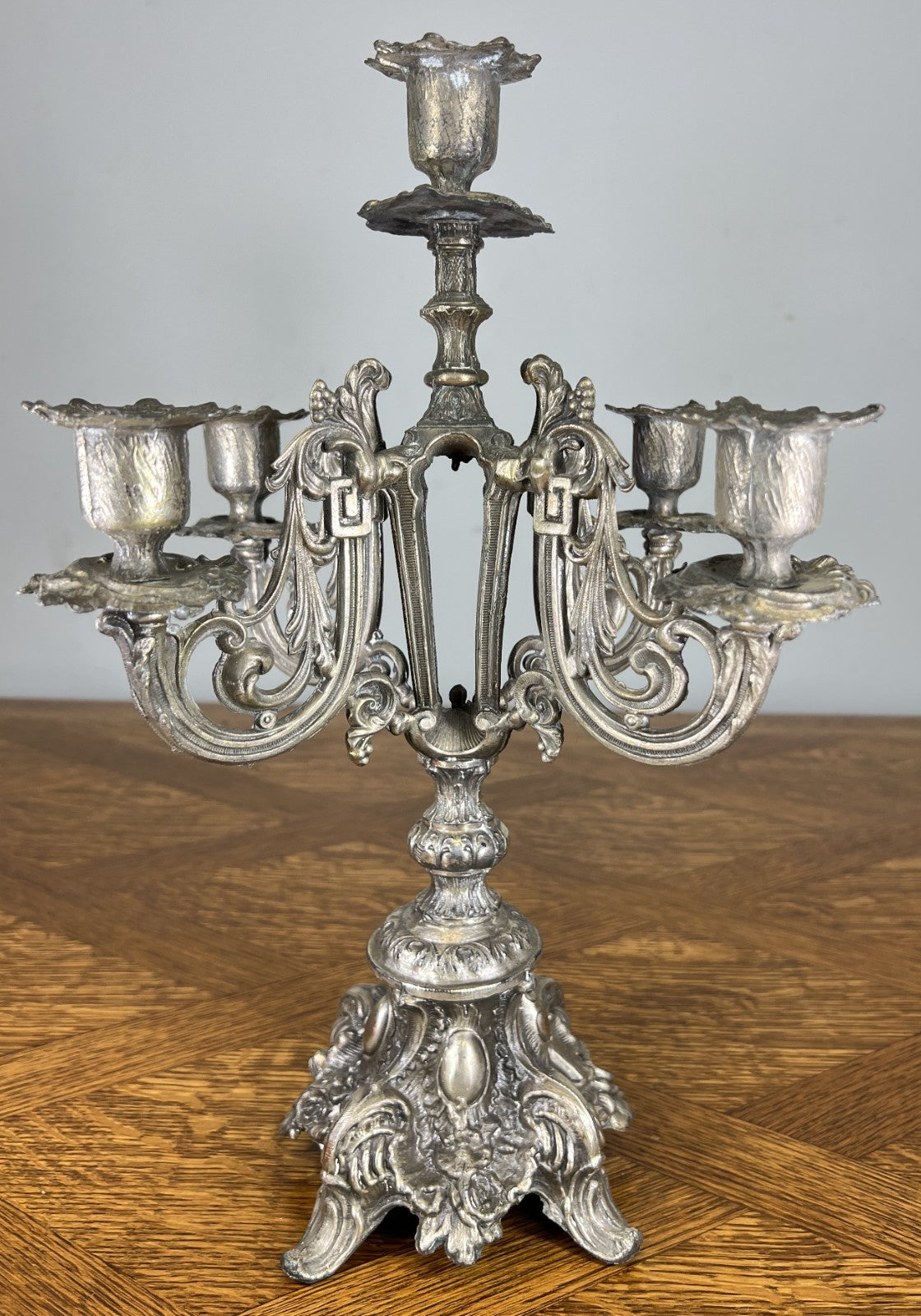 Candelabra Vintage French Style Metal Five Arm Table Centrepiece LOT 46712