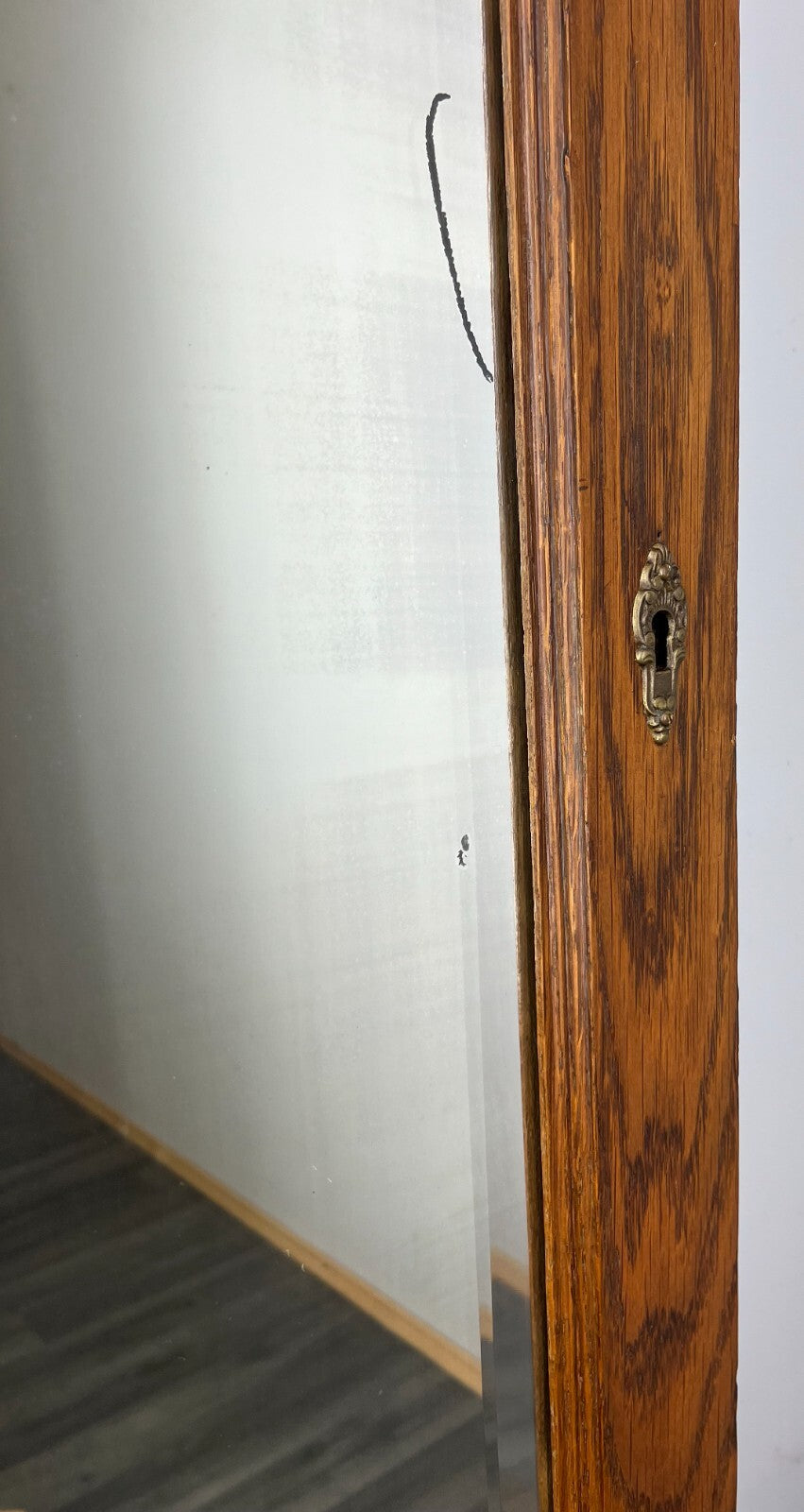 Mirror Antique French Style Oak Wall Mirror Decorative Frame LOT 31184