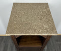 Bedside Table Antique French Style Marble Top Carved Cabinet Cupboard LOT 13425