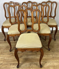 Dining Chairs Vintage French Louis Style Oak Set of 6 Upholstered Seats LOT 63444