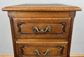 Bedside Table Vintage French Louis XVI Oak Carved Nightstand Cabinet LOT 46954