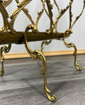 Newspaper Rack Vintage French Style Brass Magazine Stand LOT 46334