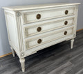 Chest of Drawers Vintage Shabby Chic 3 Drawer Painted Cream Cabinet LOT 44051
