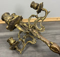 Candelabra Vintage French Brass 5 Arm Ornate Rococo Candle Holder LOT 42748