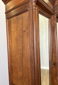Wardrobe Antique French Style Oak Three Door Carved Mirrored Armoire LOT 623110
