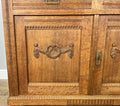 Cabinet Antique French Style Marble Top Oak Sideboard Carved Cupboard LOT 62846