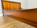 Bed Vintage French Style Sleigh Double Bed Frame Carved Headboard LOT 64118