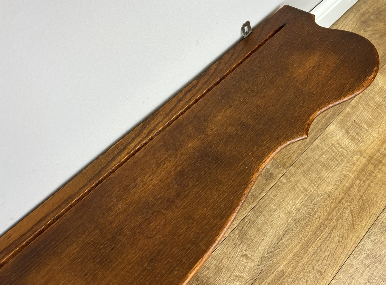 Coat Rack Vintage French Oak Wall Mounted 6 Hooks Carved Rack Hanger LOT 62068