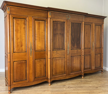 Wardrobe Vintage French Ehalt Six Door Carved Armoire Cabinet LOT 61120