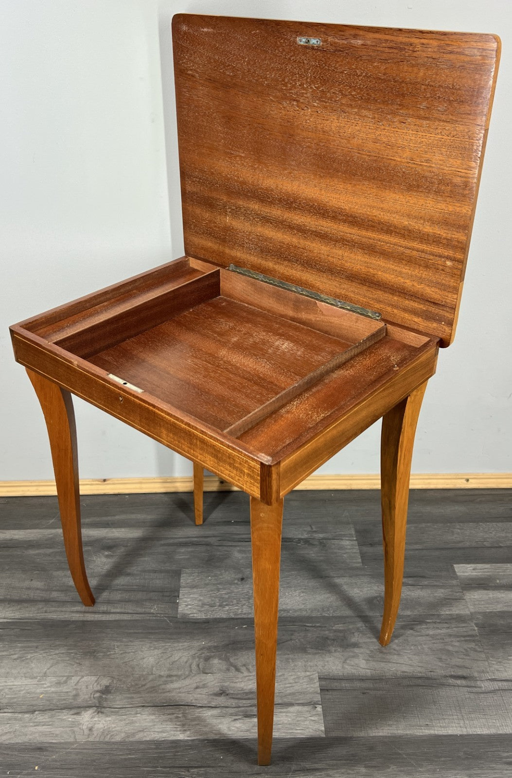 Vintage French Jewellery Table Marquetry Inlaid Music Box Cabinet LOT 42597