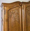 Wardrobe Vintage French Louis XVI Style Five Door Oak Carved Armoire LOT 64572