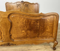 Bed Vintage French Louis XVI Double Bed Frame Oak Carved Headboard LOT 49135