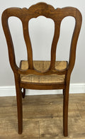 Dining Chairs Vintage French Louis Style Oak Rush Seat Set of 6 Chairs LOT 634815