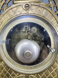 Mantel Clock Vintage French Style Architectural Brass Garniture Set LOT 46458