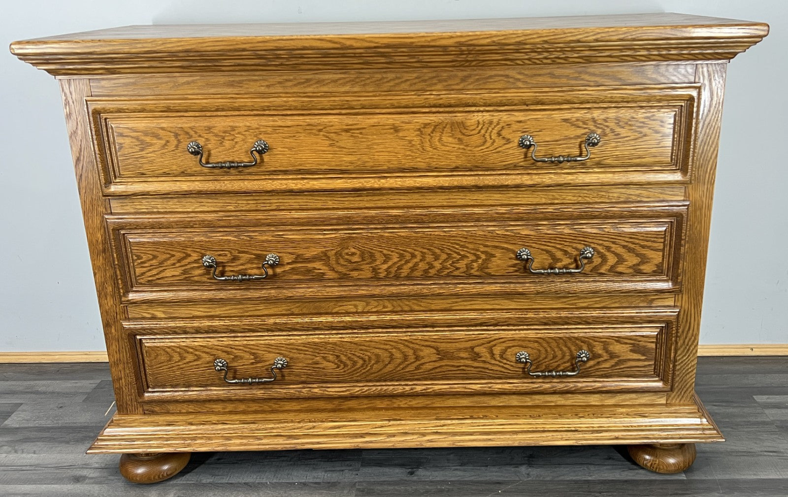 Chest of Drawers Vintage French 3 Drawers Cabinet with Brass Handles LOT 44752