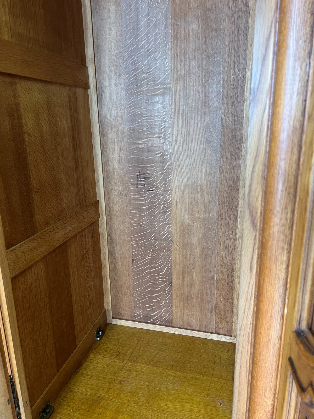 Wardrobe Vintage French Louis XVI Style Oak Four Door Carved Armoire LOT 6516