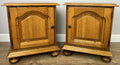 Pair of Bedside Tables Vintage French Style Nightstands Carved Cabinets LOT 62151