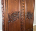 Wardrobe Antique French Style Walnut Two Door Carved Armoire LOT 6499