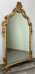 Vintage French Style Carved Wall Mirror Ornate Gilt Wooden Wall Frame LOT 47761
