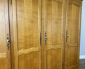 Wardrobe Vintage French Louis XVI Style Oak Four Door Carved Armoire LOT 6501