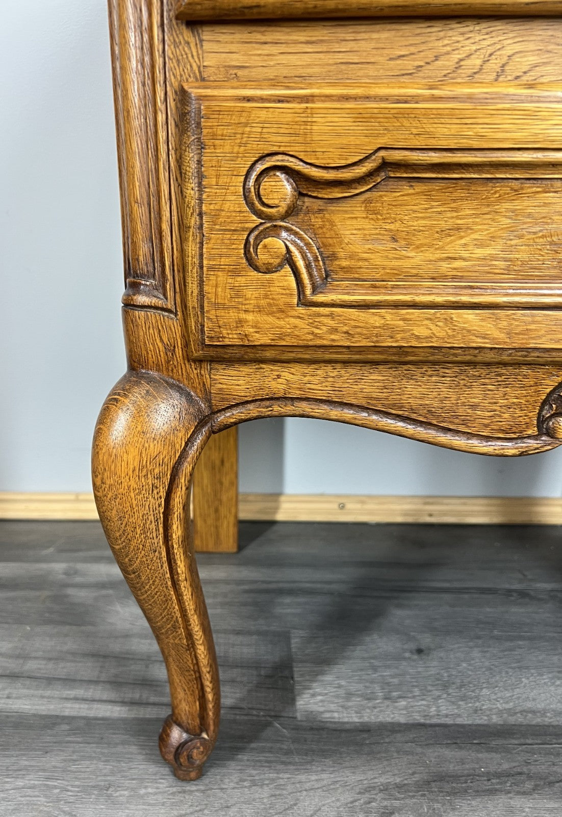 French Vintage Oak Bedside Tables Pair Cupboards Cabinets Louis XVI LOT 3943