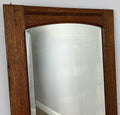 Mirror Antique French Style Oak Carved Wardrobe Mirror Polished Glass LOT 61901