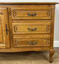 Cabinet Vintage French Louis XIV Oak Sideboard with Carved Cupboard LOT 62643