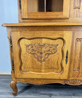 Bookcase Vintage French Louis XVI Oak Display Cabinet Carved Sideboard LOT 45766