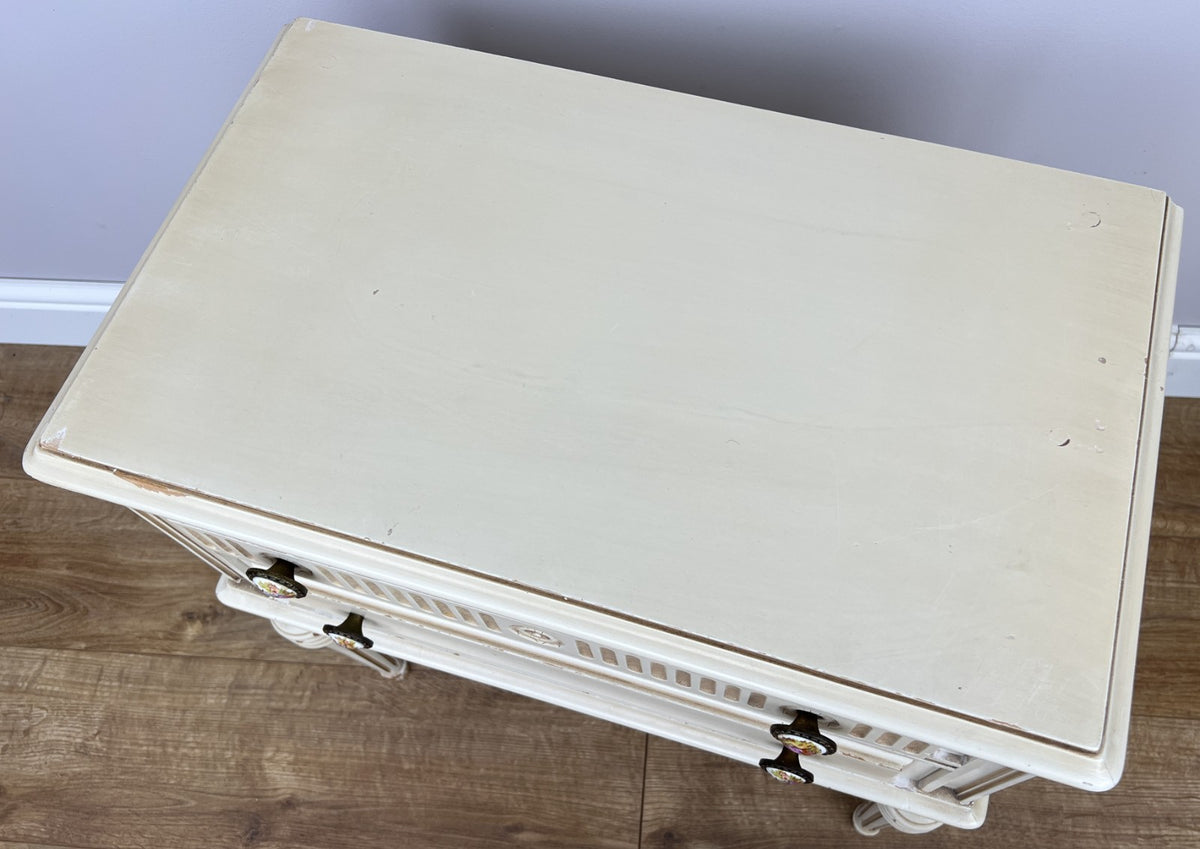 Pair of Bedside Tables Vintage French Shabby Chic Nightstands Cabinets LOT 622812
