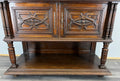 Sideboard Antique French Style Walnut Marble Display Cabinet Cupboard LOT 35767