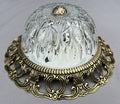 Ceiling Lamp Vintage French Brass Pressed Crystal Pendant Chandelier LOT 60001