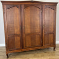 Wardrobe Vintage French Louis XVI Style Oak Three Door Carved Armoire LOT 61180