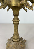 Antique French Brass Candelabra – Ornate 5-Arm Candle Holder (Lot 3604)