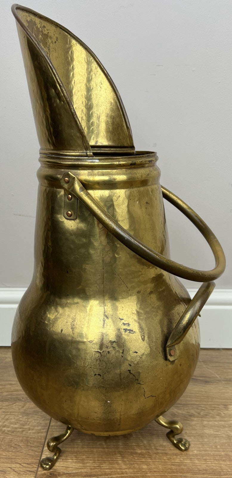 Umbrella Stand Vintage Style Brass Hall Stick Holder Lion Paw Feet LOT 60210