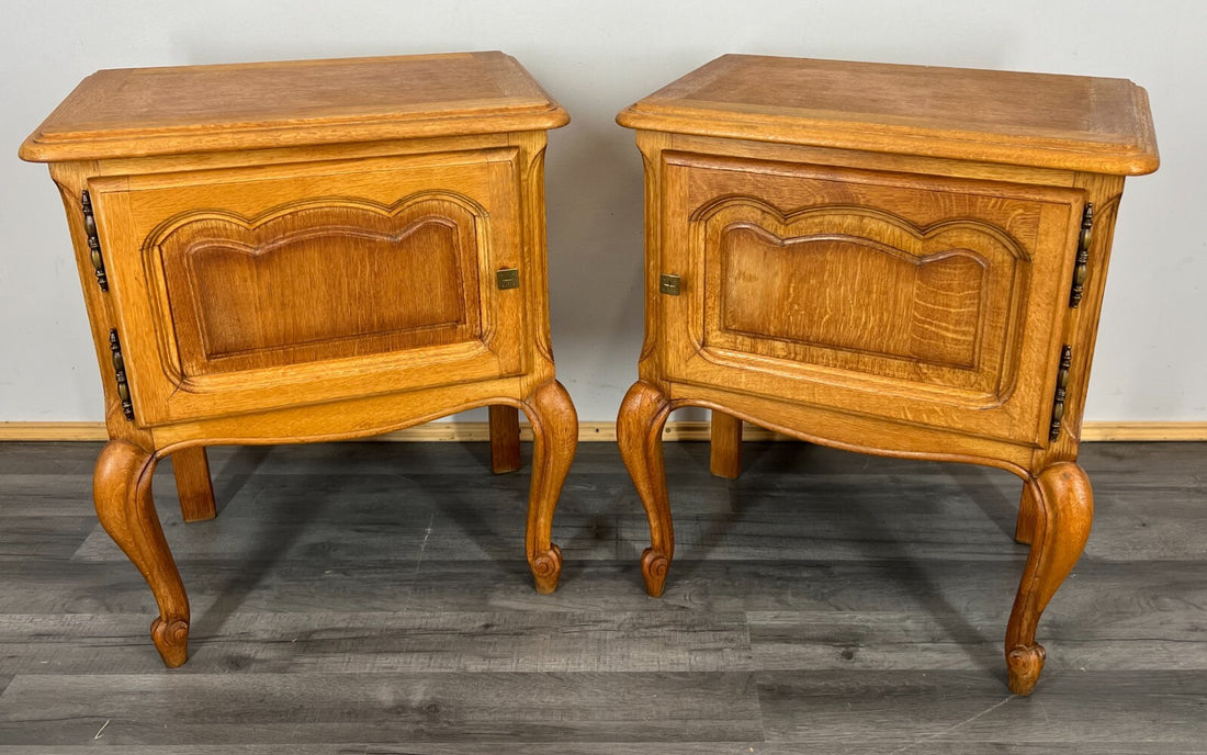 Pair of Bedside Tables Vintage French Louis XVI Cabinets Cupboards LOT 31480