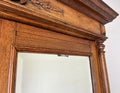 Wardrobe Antique French Oak Two Door Mirrored Carved Armoire Cabinet LOT 61205