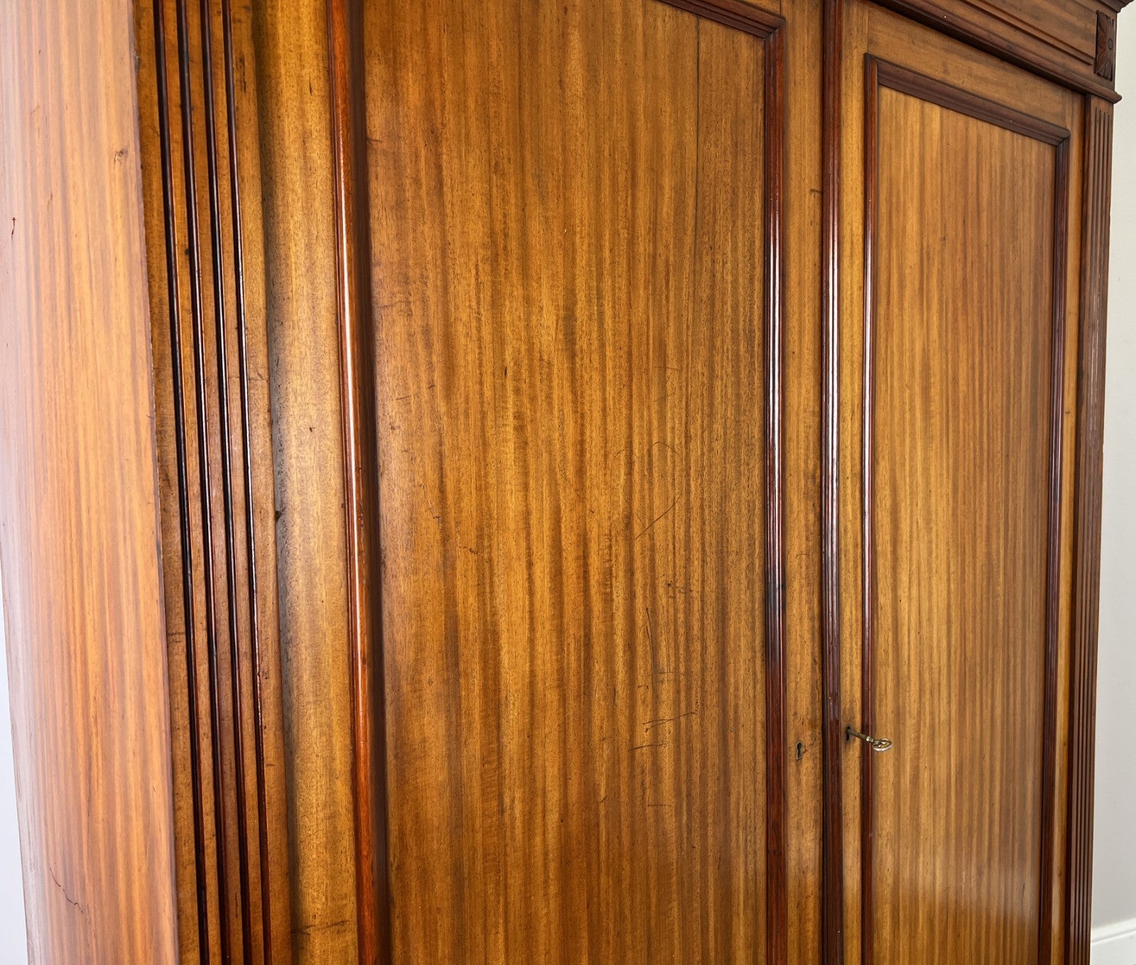 Wardrobe Antique French Style Two Door Mahogany Carved Armoire LOT 61563