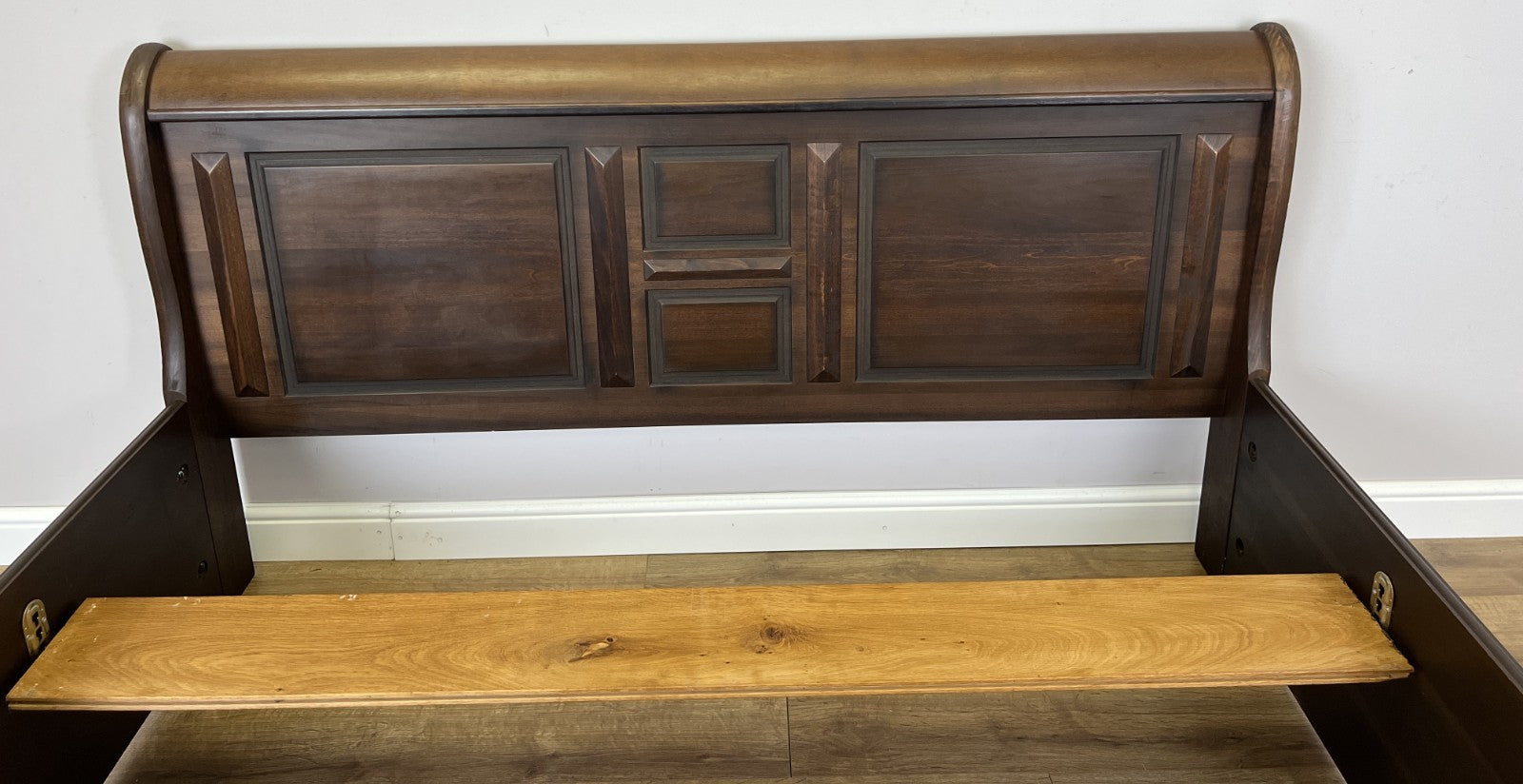 Bed Vintage French Super King Size Sleigh Bed Frame 180x200cm Headboard LOT 64096