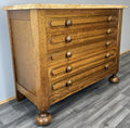 Chest of Drawers Vintage French Style Marble Top 5 Drawers Cabinet LOT 45144