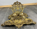 Inkwell Set Vintage French Brass Ornate Desk Accessory LOT 46884
