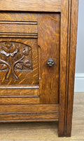 Bedside Table Antique French Style Marble Top Oak Cabinet Nightstand LOT 62417