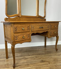 Dressing Table with Mirror Vintage French Oak Louis Vanity Table Makeup LOT 63216