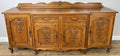 Sideboard Vintage French Louis Style Oak 4 Door Cupboard Carved Cabinet LOT 63610