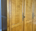Wardrobe Vintage French Louis XVI Style Oak Four Door Carved Armoire LOT 6501