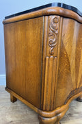 Pair of Bedside Tables Antique French Art Deco Marble Top Cabinets LOT 635116